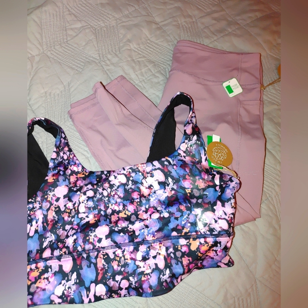 XL Set Sport Bra and Yoga Pant Exercise Outfit